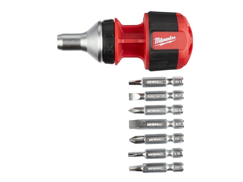 Milwaukee 8-in-1 Ratcheting Screwdriver and Bit Set