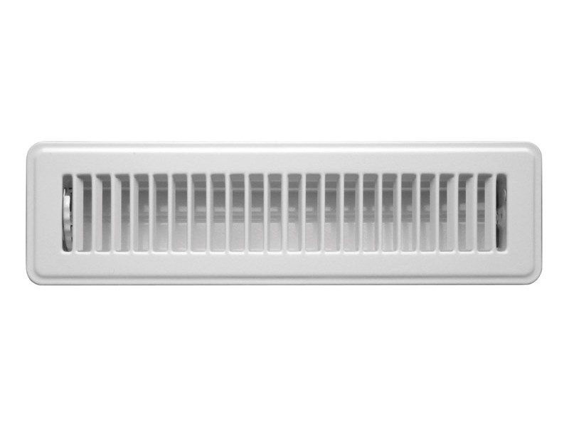 Tru Aire 2 in. H X 12 in. W 2-Way Powder Coat White Steel Floor Register