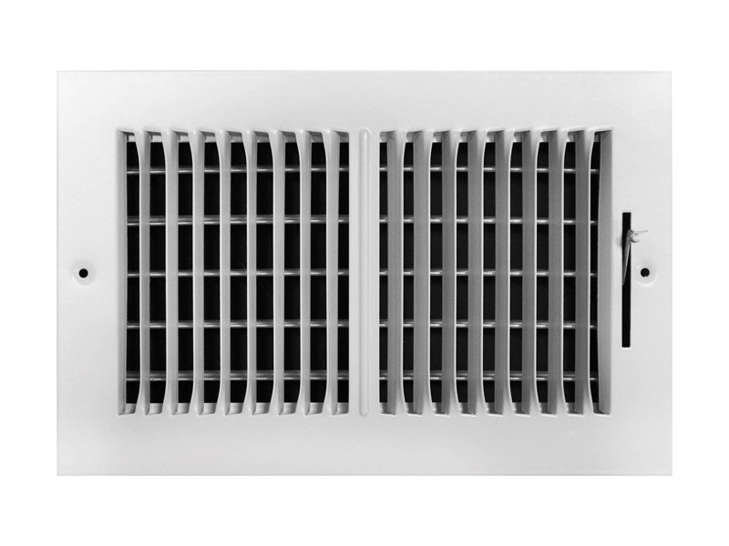 Tru Aire 6 in. H X 10 in. W 2-Way Powder Coat White Steel Wall/Ceiling Register