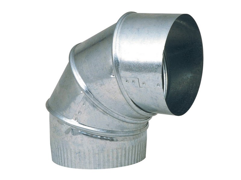 Imperial 8 in. D X 8 in. D Adjustable 90 deg Galvanized Steel Elbow Exhaust