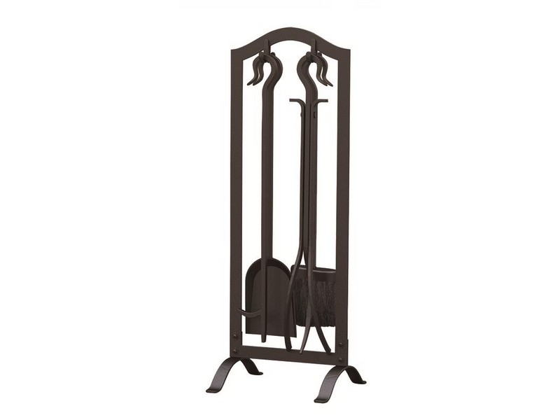 Panacea Black Antique Steel Fireplace Tool Set