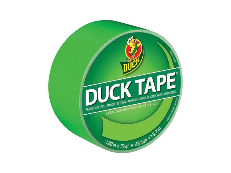 Duck 1.88 in. W X 15 yd L Neon Green Solid Duct Tape