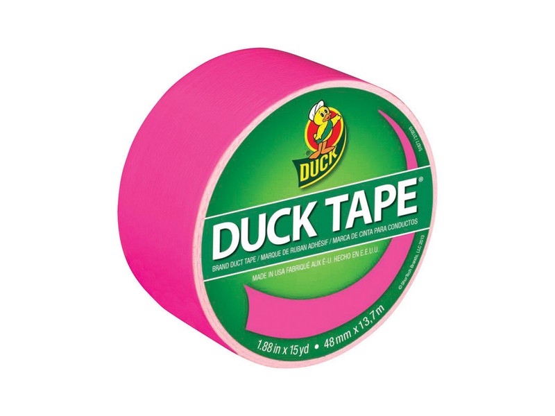 Duck 1.88 in. W X 15 yd L Neon Pink Solid Duct Tape