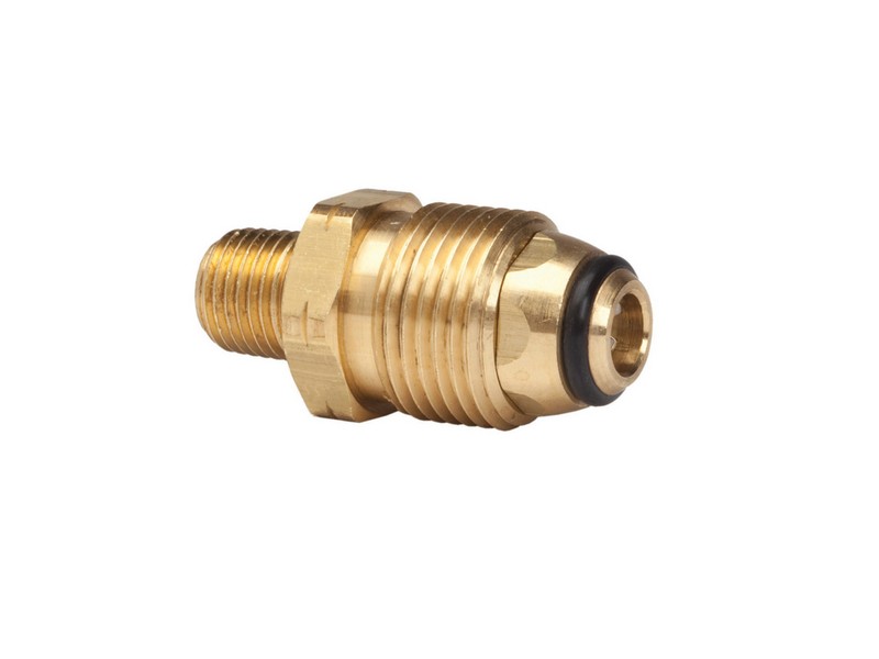 Mr. Heater 1/4 in. D Brass Excess Flow Soft Nose P.O.L x Male Pipe Thread Propane Fitting