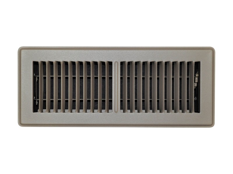 Tru Aire 4 in. H X 12 in. W 2-Way Powder Coat Brown Steel Floor Register