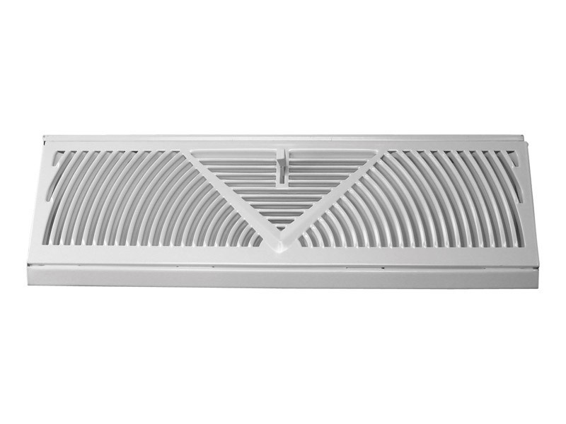 Tru Aire 4-1/2 in. H X 18 in. W 3-Way Powder Coat White Steel Baseboard Diffuser