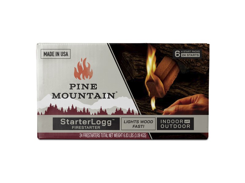 Pine Mountain Starter Logg Pine Sawdust Fire Starter 6 pk