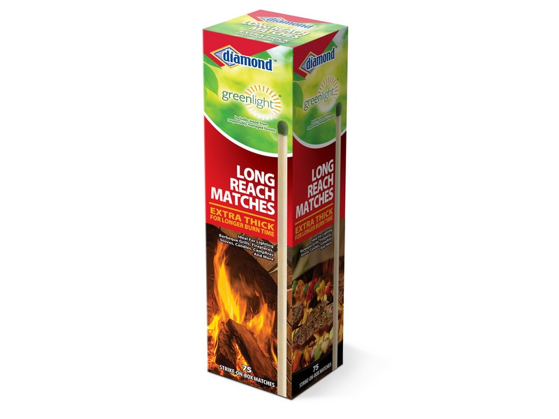 Diamond 10 in. L Long Reach Matches 75 pc