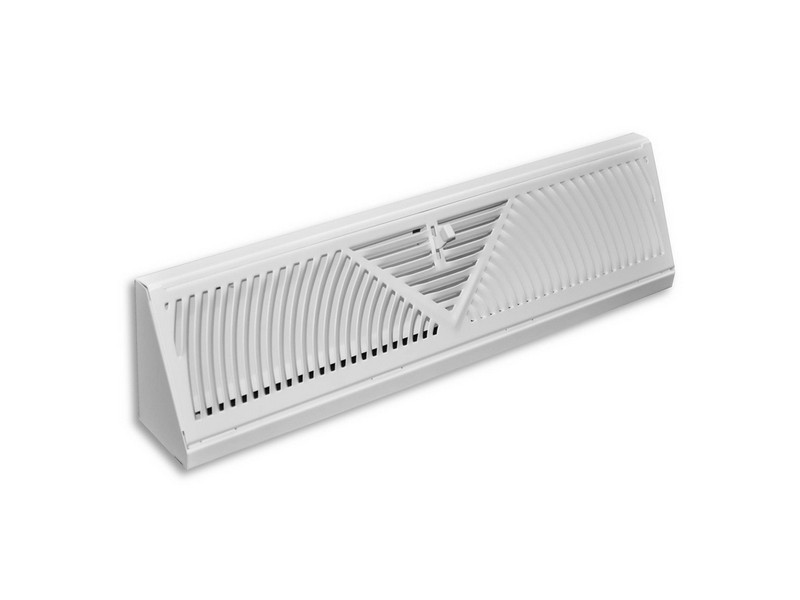 Tru Aire 4-1/2 in. H X 15 in. W 3-Way Powder Coat White Steel Baseboard Diffuser