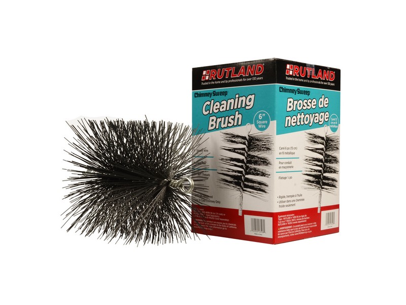 Rutland Chimney Sweep 8 in. Square Oil Tempered Chimney Brush