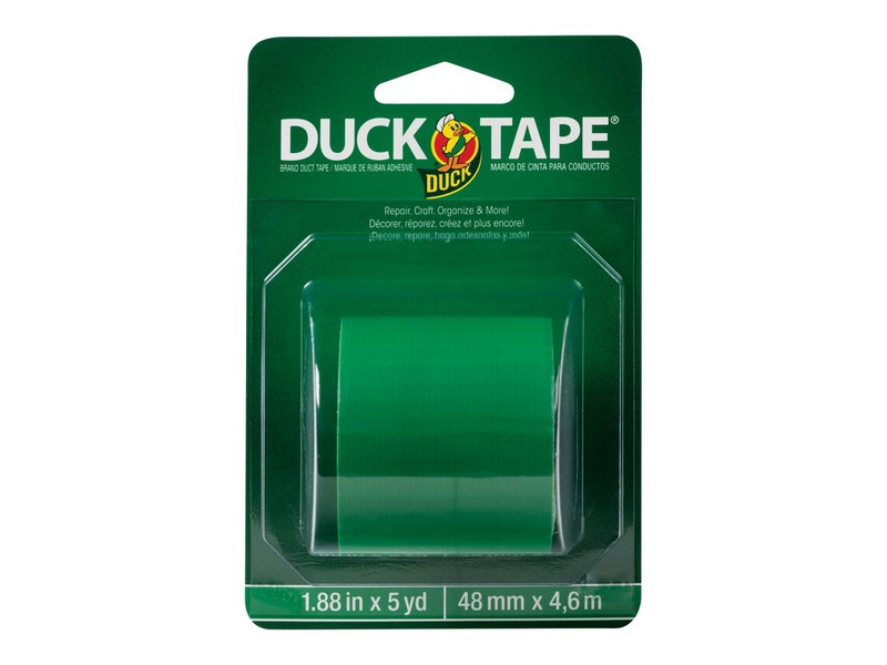 Duck 1.88 in. W X 5 yd L Green Solid Duct Tape