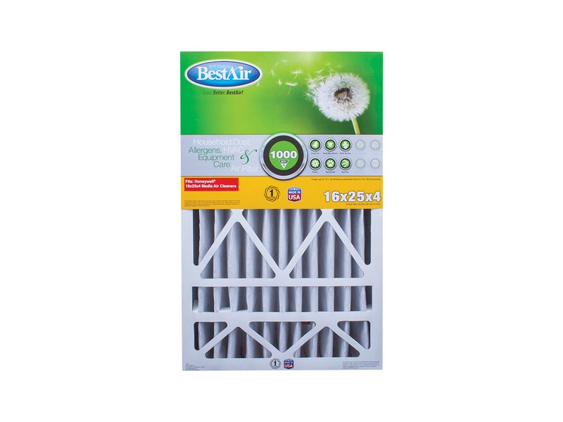 BestAir 25 in. W X 16 in. H X 4 in. D 8 MERV Pleated Air Filter 1 pk