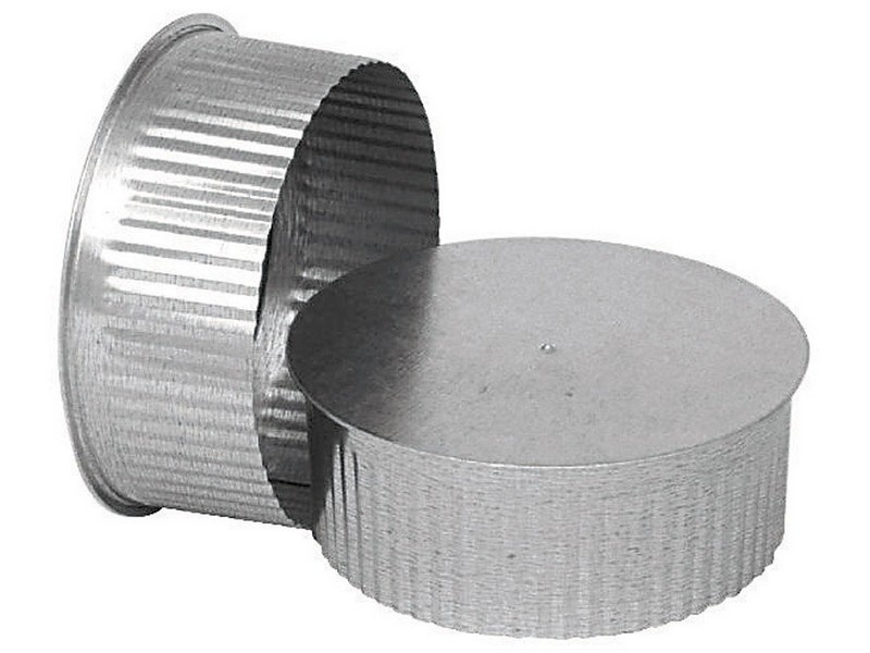 Imperial 4 in. D Galvanized steel Crimped Pipe End Cap