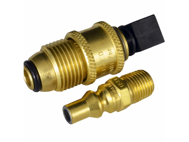 Mr. Heater 1/4 in. D Brass Excess Flow Soft Nose P.O.L x Male Pipe Thread Propane Coupling Adapter K