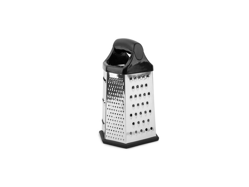 Core Kitchen 4.52 in. W X 5.12 in. L Black Polypropylene/Stainless Steel Grater L-5.12 W-4.52 H-9.05