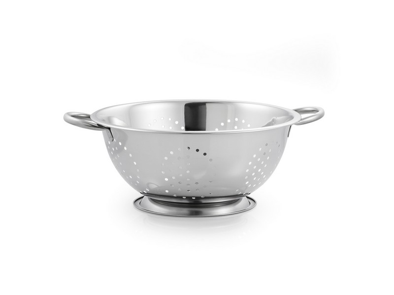 McSunley 11 in. W X 13.5 in. L Silver Stainless Steel Colander