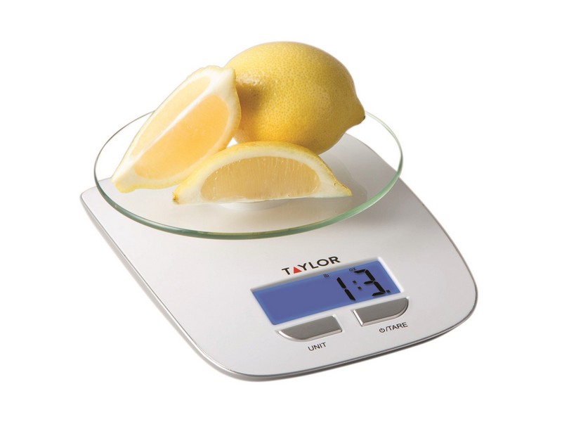 Taylor Silver/White Digital Kitchen Scale 11 lb