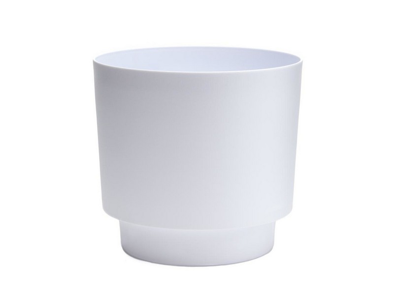 Bloem Hopson 12 in. H X 10 in. D Resin Metal Stand Planter White