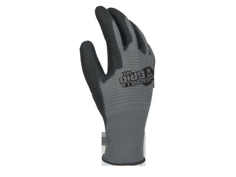 Gorilla Grip Max L Nylon Black/Gray Dipped Gloves
