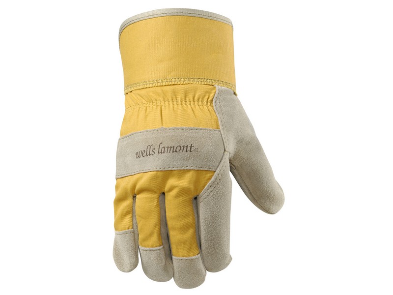 Wells Lamont Women's Work Gloves Gray/Yellow S 1 pk