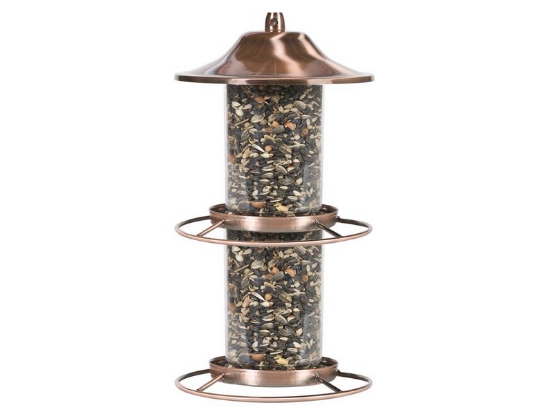 Perky-Pet Wild Bird 4 lb Copper Panorama Bird Feeder 2 ports