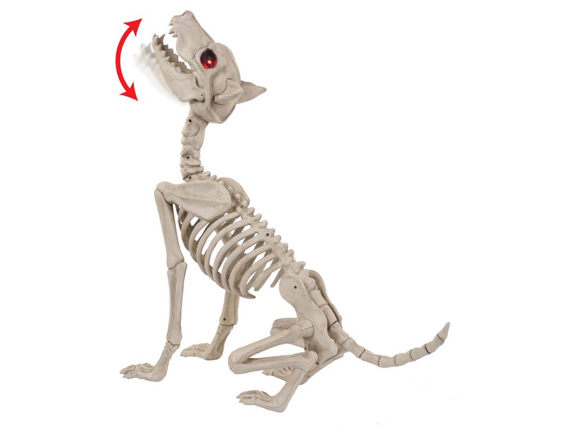 Seasons Prelit Animated Wolf Skeleton Halloween Decor