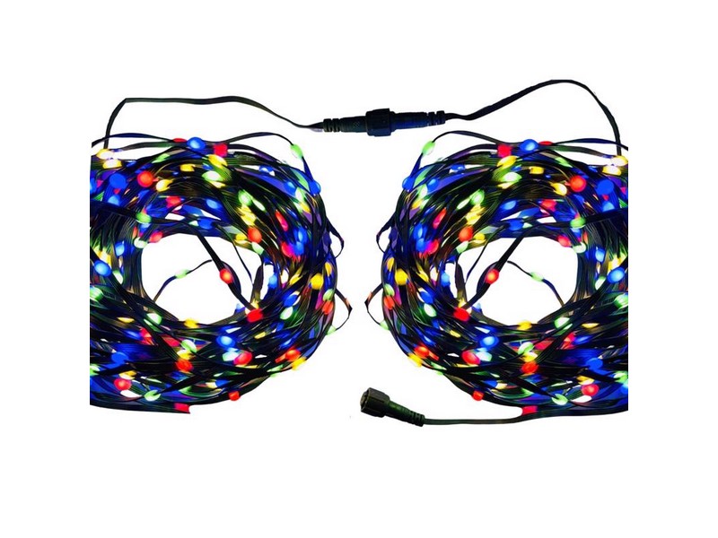 Celebrations Gold LED Micro Multicolored 200 ct String Christmas Lights 33
