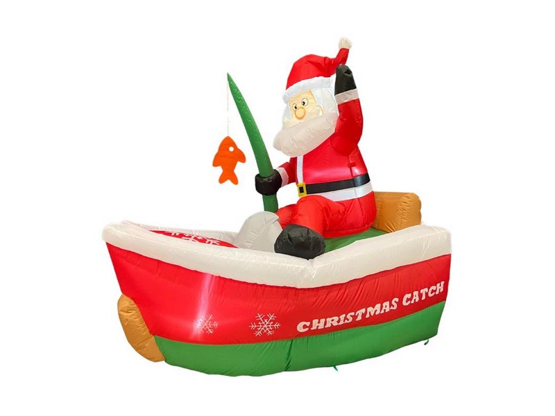 Celebrations 72 in. Fishing Santa Inflatable