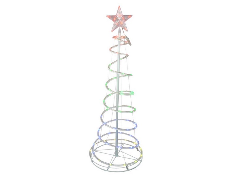 Celebrations 4 ft. Slim LED 73 ct Spiral RGB Ribbon Color Changing Christmas Tree