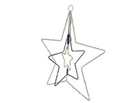 Celebrations LED Clear/Warm White 12 in. Star Hanging Decor