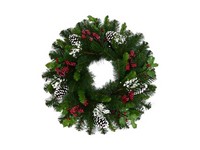 Celebrations Home 30 in. D LED Prelit Decorated Warm White Wreath