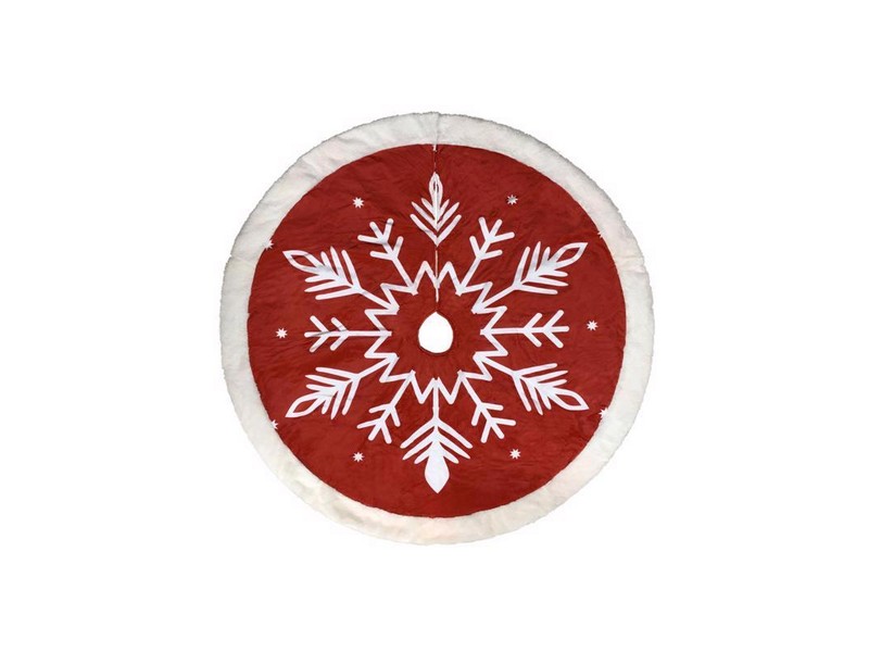 Celebrations Home Red Scandinavian Snowflake Tree Skirt Indoor Christmas Decor