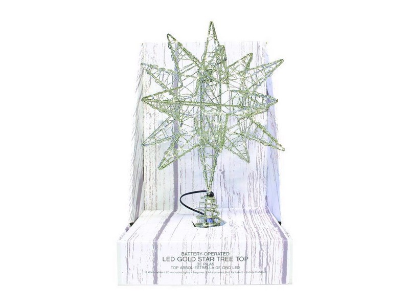 Celebrations LED Gold Microdot Star Tree Topper