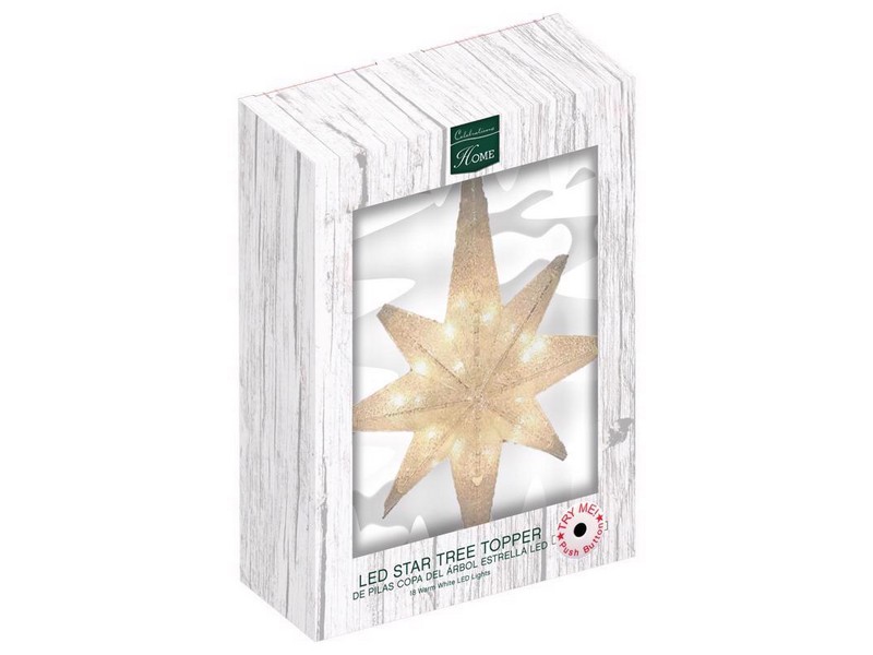 Celebrations LED White LED Star Tree Topper