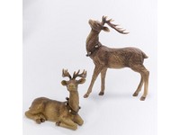 Gerson Brown Deer Figurine Indoor Christmas Decor