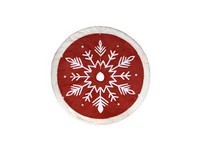 Celebrations Home Red Scandinavian Snowflake Tree Skirt Indoor Christmas Decor