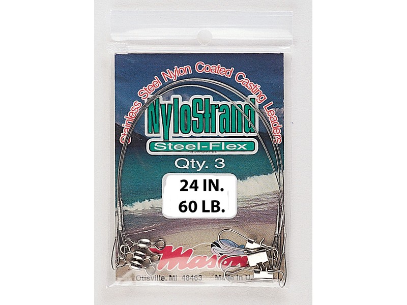 Mason Steelflex Nylostrand Leaders 24" 60lb