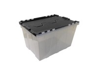 Greenmade Instaview 12 gal Black/Clear Hinged-Lid Tote 12.9 in. H X 15.3 in.