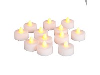 Matchless Darice Ivory No Scent Scent Tealight Flameless Flickering Candle 1.5 in. H X 1 in. D 1 oz