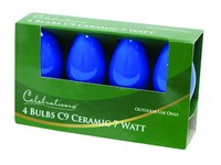 Celebrations Incandescent Blue 4 ct Replacement Christmas Light Bulbs