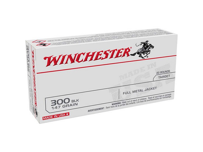 Winchester USA .300 Blackout 147gr. FMJ 20rd Box #USA300B147