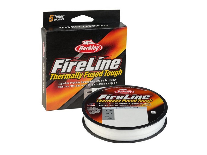 Berkley FireLine 8 Carrier Thermally Fused Fishing Line 300yd Spool- Crystal