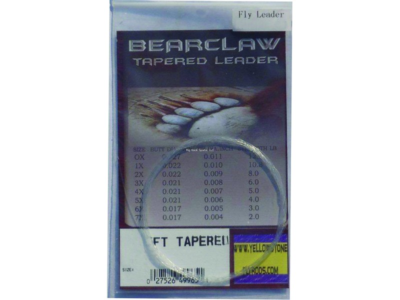 Jackson Cardinal Bear Claw Tapered Leader 7.5ft