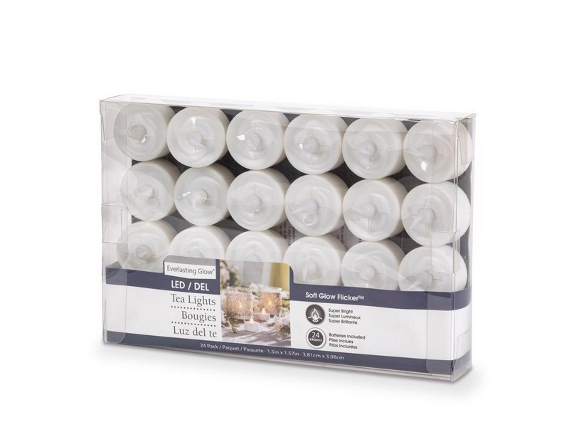 Matchless Darice White Unscented Scent Tealight Flameless Flickering Candle 1.5 in. H X 1.5 in. D