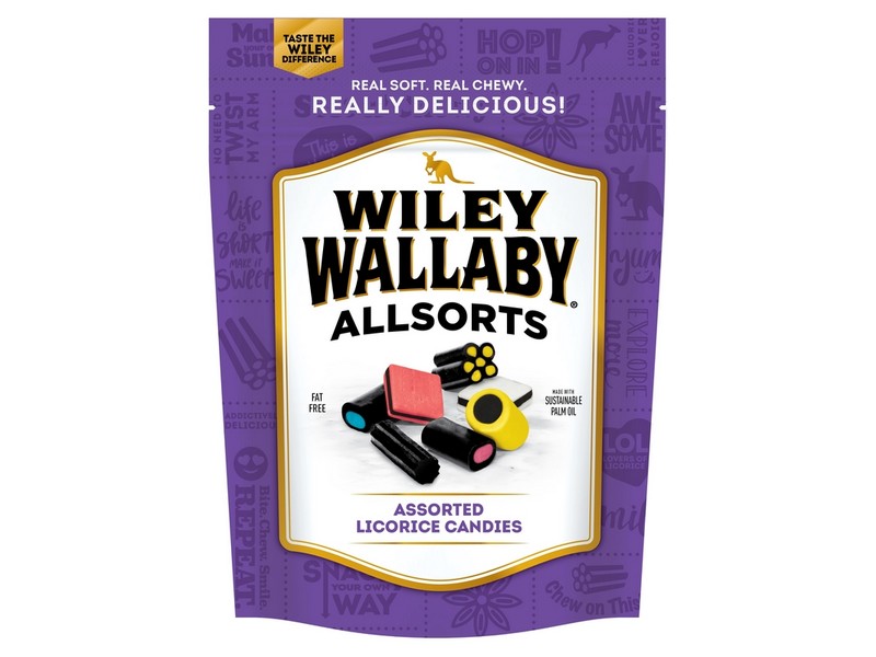 Wiley Wallaby Australian Style Allsorts Assorted Gourmet Licorice 8 oz
