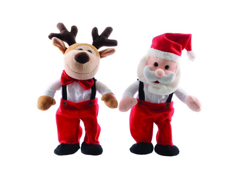 Decoris Red/White Dancing Reindeer or Santa Christmas Decor