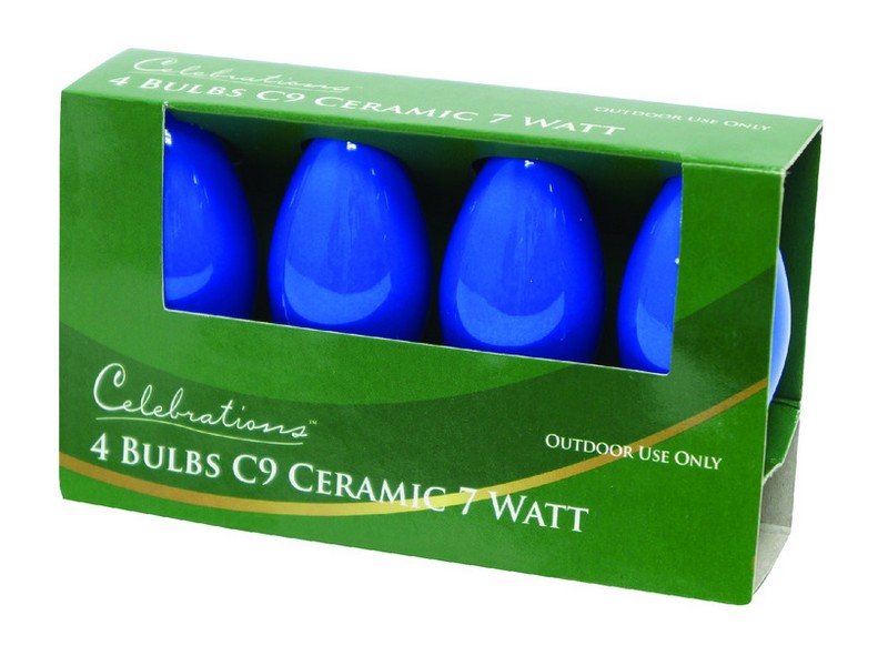 Celebrations Incandescent Blue 4 ct Replacement Christmas Light Bulbs
