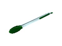 Big Green Egg Silicone/Stainless Steel Green/Silver Grill Tongs 1 pc