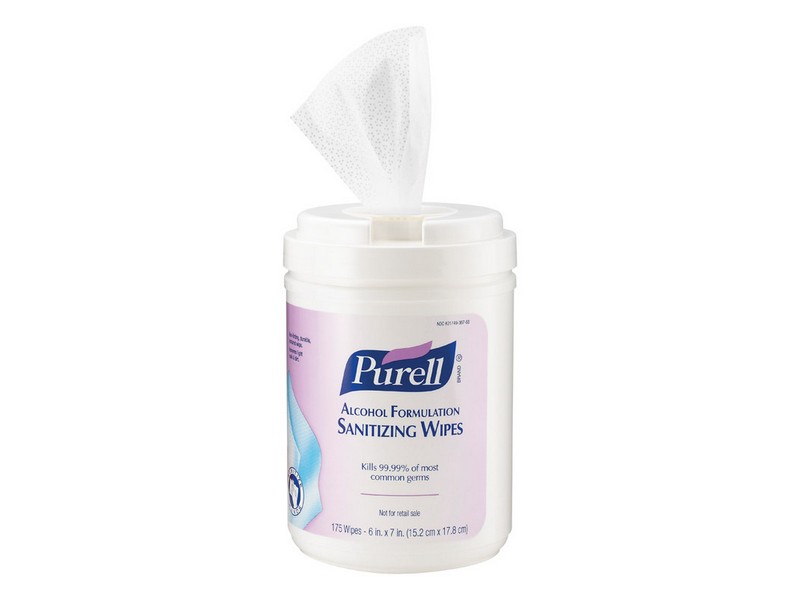 Purell Fragrance Free Scent Antibacterial Alcohol Santitizing Wipes 175 ct