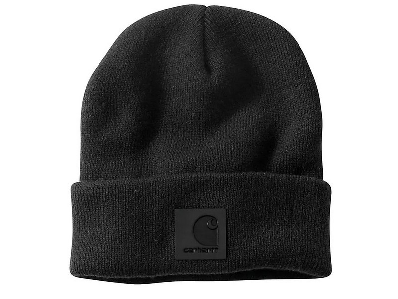 Carhartt Tonal Patch Knit Black Beanie